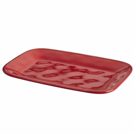 RACHAEL RAY Rachael Ray 57232 Rectangular Platter; 8 in. by 12 in.; Cranberry Red 57232